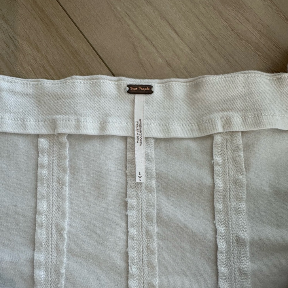 Free People White Denim Corset Top - Picture 4 of 7